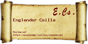 Englender Csilla névjegykártya